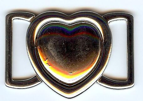 Interlocking Heart Clasp - Nickel finish