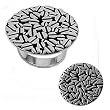 Sterling Silver Ring - Rhodiu Coated - 5mm Band Width and 30mm Face Height in Sizes: 5-9