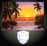 Tropical Beach Sunset Decorative Night Light
