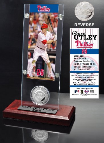 Chase Utley Philadelphia Phillies Ticket and Minted Coin Desk Top Acrylic at Amazon.com