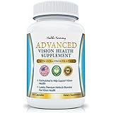 Lutein Eye Vitamins: Ultimate Vision Support Supplement for Dry Eyes & Vision Health Care - Bilberry - Proudly Made in the USA with a 100% Money Back Guarantee - 60 Capsules