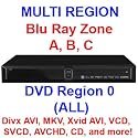 SW Multi region Blu Ray DVD player - Network, USB, HDMI, Component Video, Composite Video