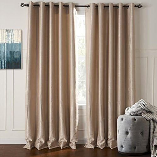 MayDecor Grommet Top Modern Classic Solid Embossed Blackout Curtain Drapes (One Panel) 84"Wx96"L