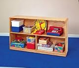 Korners for Kids Oak Mobile 2 Shelf Storage Unit - 48 x 14 1/4 x 30 5/8