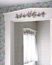 Wallies Lilac Flowers Floral Garden Decor Cutout Border