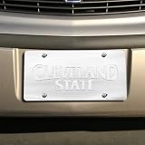 NCAA Cleveland State Vikings Silver Mirrored License Plate