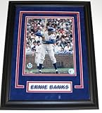 Ernie Banks Autographed Chicago Cubs 8x10 Photo ~ Custom Framed