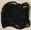 Cuff Bracelet - Black - Beaded Stretch Style, Indonesian