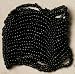 Cuff Bracelet - Black - Beaded Stretch Style, Indonesian