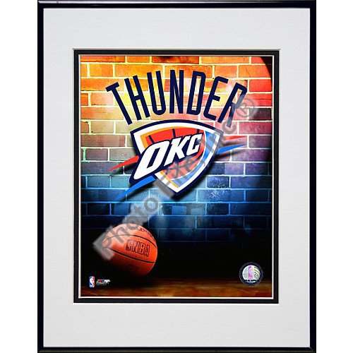 Photo File Oklahoma City Thunder 2008-2009 Framed And Matted Team Logo Photo