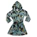 Tag Apparel - Boys Fleece Flames Robe, Charcoal