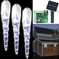 Trademark Home 72-035A Set of 35 LED Solar Powered Icicle Christmas Lights