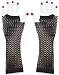 80's Black Long Fishnet Gloves - One Size