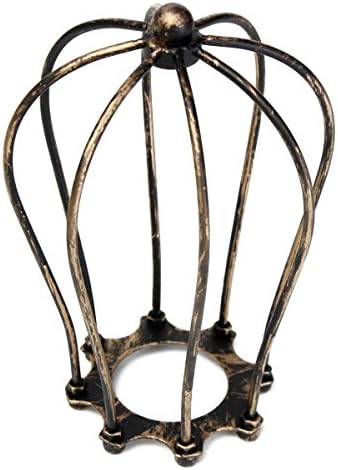 Efine Replacement Lofe Minimalist Art Industrial Vintage Style Antique Brass Hanging Pendant Light Fixture Metal Wire Cage Lamp Guard Pomelo Lampshades