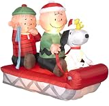 Gemmy 1013000 Airblown Inflatable - Peanuts - Snoopy on Sleigh