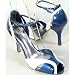 NTH Peep Toe Dress Pumps Blue and White