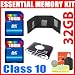 32GB Essential Memory Accessory Kit Include 16GB SDHC Memory Class 10 (2Pcs) + Memory Reader + Memory Wallet For Fujifilm FinePix S4200, S4500, HS25, HS30 EXR Digital Camera
