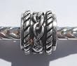 Murano Style Antique Silver Plated Column Spacer Bead Fits Pandora Raised Chain Knit (1)