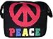 New Black Messenger Bag Peace Sigh