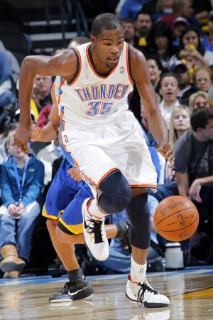 Golden State Warriors v Oklahoma City Thunder: Kevin Durant Photographic Poster Print by Layne Murdoch, 8x12