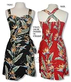 Sarong Sundress - Bird of Paradise Panel Bralette Top Elastic Back Side Tied Hawaiian Aloha Faux Sarong Sun Dress