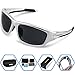 Torege Polarized Sports Sunglasses For Cycling Running Fishing Golf TR90 Unbreakable Frame TR011 (Titanium silver)