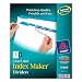 Avery Index Maker Clear Label Dividers, Easy Apply Label Strip, 5-Tab, Blue, 5 Sets (11410)