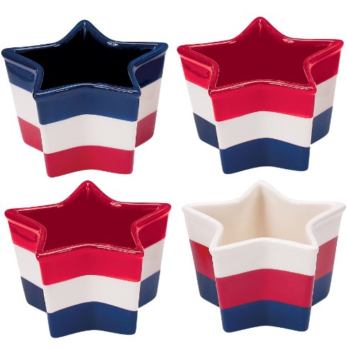 Boston Warehouse Flags Flying Star Ramekin, Set of 4