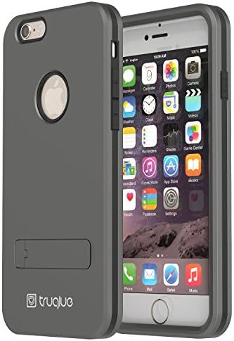 iPhone 6 Case, TruGlue Protective Rugged TPU Case with Build-In Stand Case for iPhone 6 4.7 Inch Grey