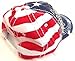 Womens Olive & Pique American Flag Patriotic Rhinestone Flower Cap