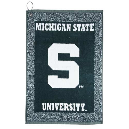 Michigan State Spartans Green Woven Golf Towel