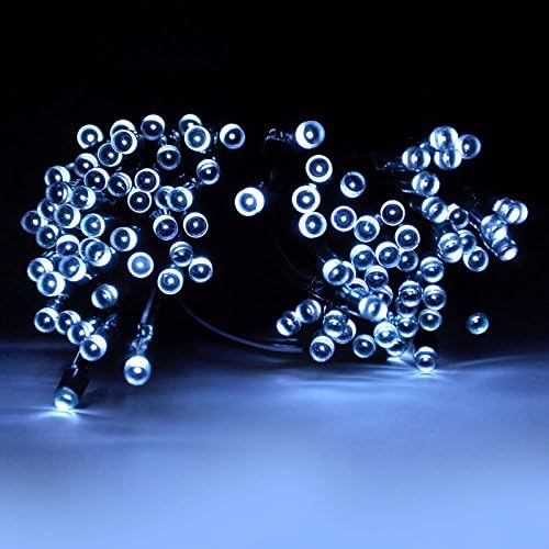 Efrank Solar Fairy String Lights 55ft 100 LED Quality Superbright LED's Multi Function Indoor / Outdoor Garden, Party, Tree Lights Home Garden Christmas Party Decoration Waterproof 17m 8 Modes Ambiance Lighting Rope (white)