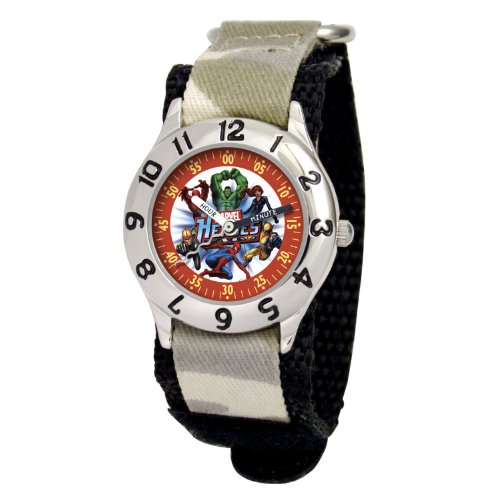 Marvel Comics Kid's MA0103-D2747-Camo Marvel Heroes Classic Time Teacher Watch
