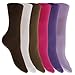 Womens/Ladies Extra Fine Silk Touch Casual Socks (Pack Of 6)