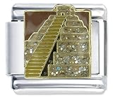 Aztec Temple Italian Charms Bracelet Link
