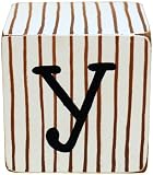 New Arrivals Letter Block Y, Chocolate/White