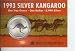 1993 AUSTRALIAN 1 OZ SILVER KANGAROO ONE DOLLAR COIN LOW MINTAGE