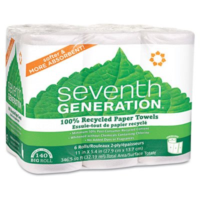 Seventh Generation Paper Towels White-6 ct