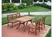 VIFAH V187SET1 Outdoor Wood 4-Piece Dining Set, Natural Wood Finish, 59 by 36 by 29-Inch