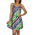 Womens Striped Sleepwear Lingerie: Silk Nighty / Loungewear Pajama Gown