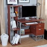Toppline Computer Desk with Bookcase File System - Cherry - ST-S1237 F45 OA ....