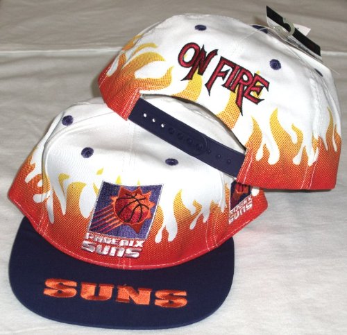 Phoenix Suns Two Tone On Fire Plastic Snapback Snap Back Hat / Cap