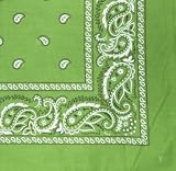 Paisley Bandannas Dozen Pack 12 pieces (Olive Green)
