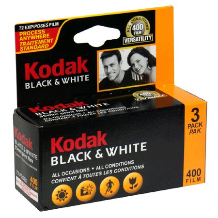 Kodak Black & White 400 - Black & white print film - 135 (35 mm) - ISO 400 - 24 exposures - 3 rolls