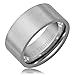 10MM Titanium Promise Engagement Rings for Men | Wedding Bands for Him | Pipe Cut and Brushed Top [Size 9.5]