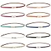 Outtop Women's Elegant Slim Thin Leather Belt Lichee Pattern Gold Buckle (Khaki)
