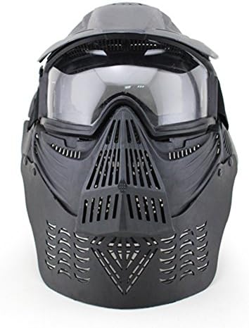 YX Outdoor CS Field Operation Transformers Masks Retaining Neck With PC Goggles Visor Full Face Protection Mask