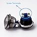 Momentary Push Button Switch, URTONE UR195, 1NO SPST DC 30V AC 250V 3A Stainless Steel Metal Shell Suitable for 19mm 3/4