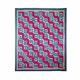 Patch Magic Twin Red Log Cabin Duvet Cover, 70-Inch by 88-Inch