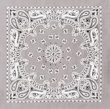 Paisley Bandana, Silver, 22